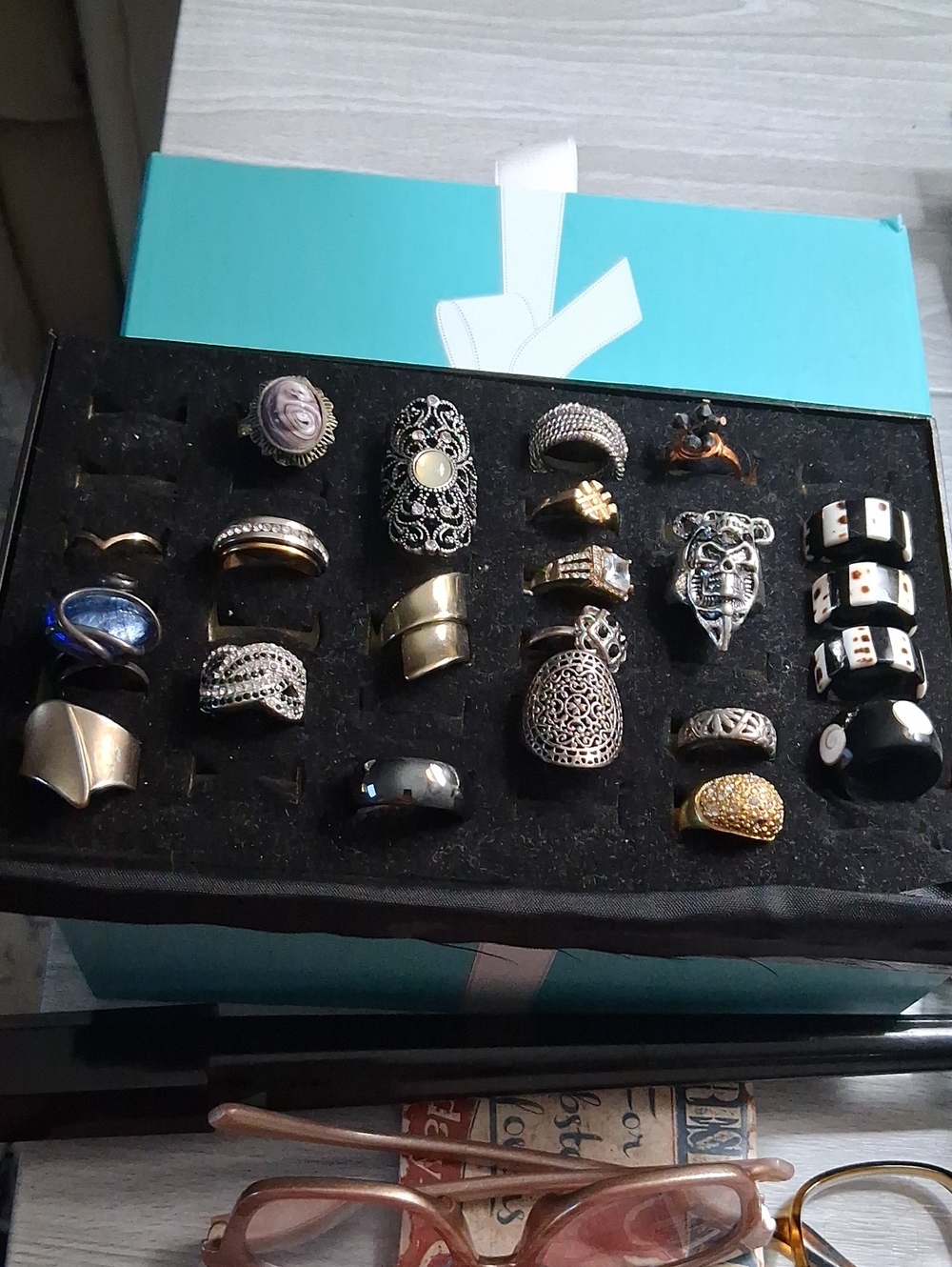 Women's & Mens  Mixed Ring Collection - Various Sizes 6- 8 ( 22 Rings )